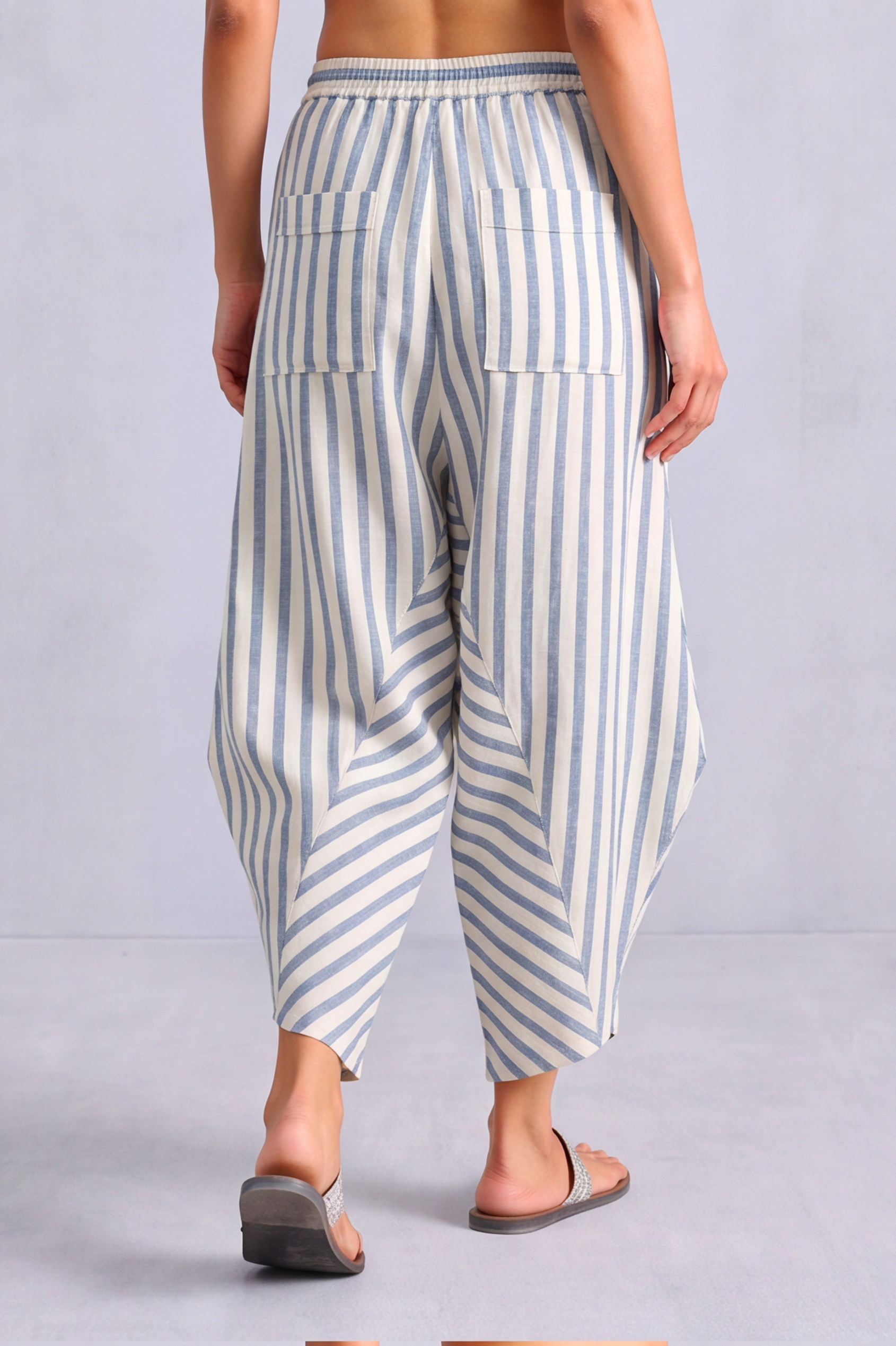 Seersucker Cotton Tuscany Trouser