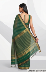 Maheshwari Cotton Silk Chatai Border Stripes Saree