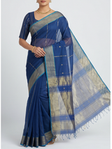 Maheshwari Cotton Silk Star Booti Saree