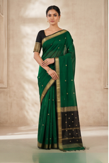 Maheshwari Cotton Silk Silk Boota Saree