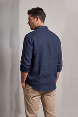 Men's Pure Linen Full Sleeve Regular Fit Shirt