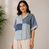 Women's Jamdani Cotton Patchwork Jacket
