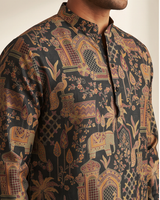 Premium Bamboo Silk Printed Kurta