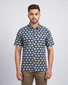 Men's Pure Cotton Elephant Print Shirt
