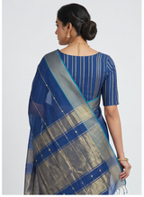 Maheshwari Cotton Silk Star Booti Saree